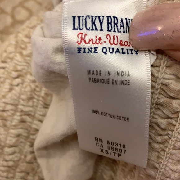 😍 2/$29 Lucky Brand On/Off Shoulders Top XS - Picture 6 of 12